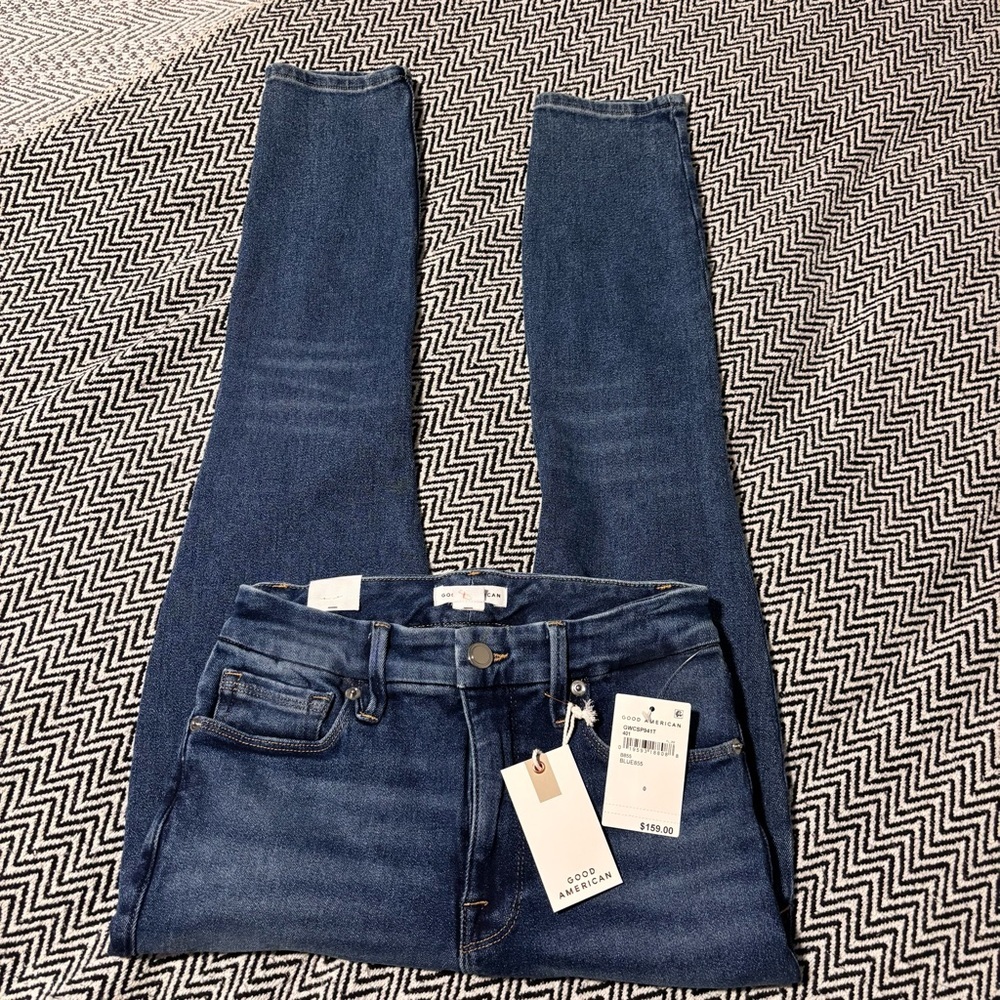 Good American Good Waist Crop Jeans | Sz 25 | Skinny High Rise